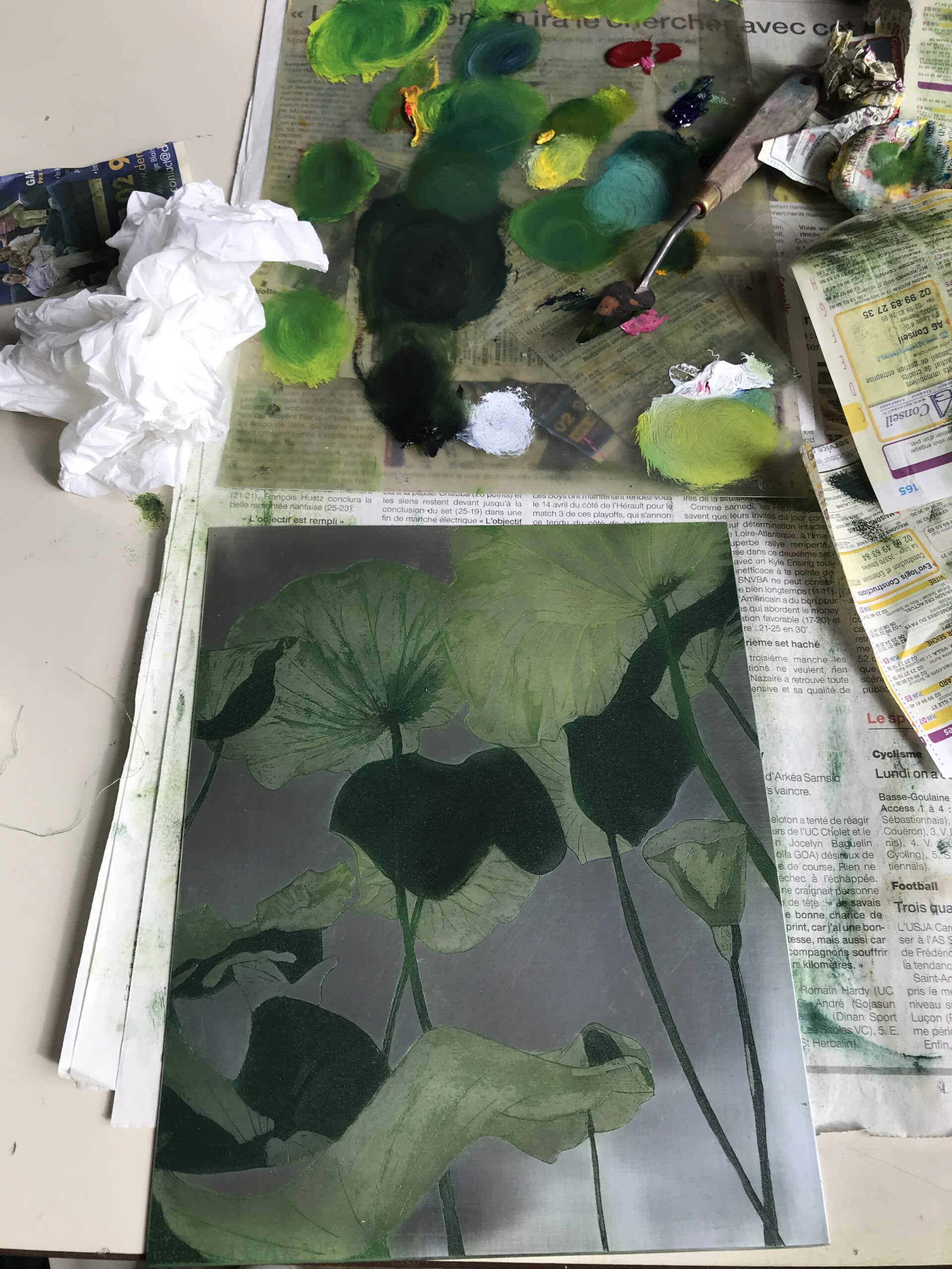 Gravure sur zinc<br />
