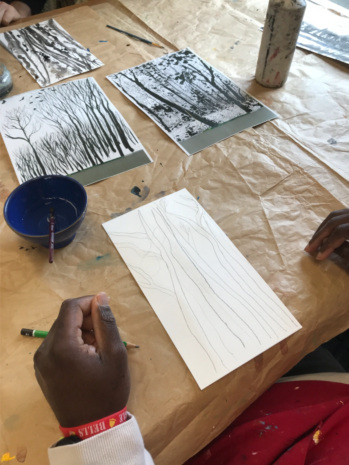 Ateliers d_art-thérapie à la Résidence de La Lande à Betton-Encre de chine 2