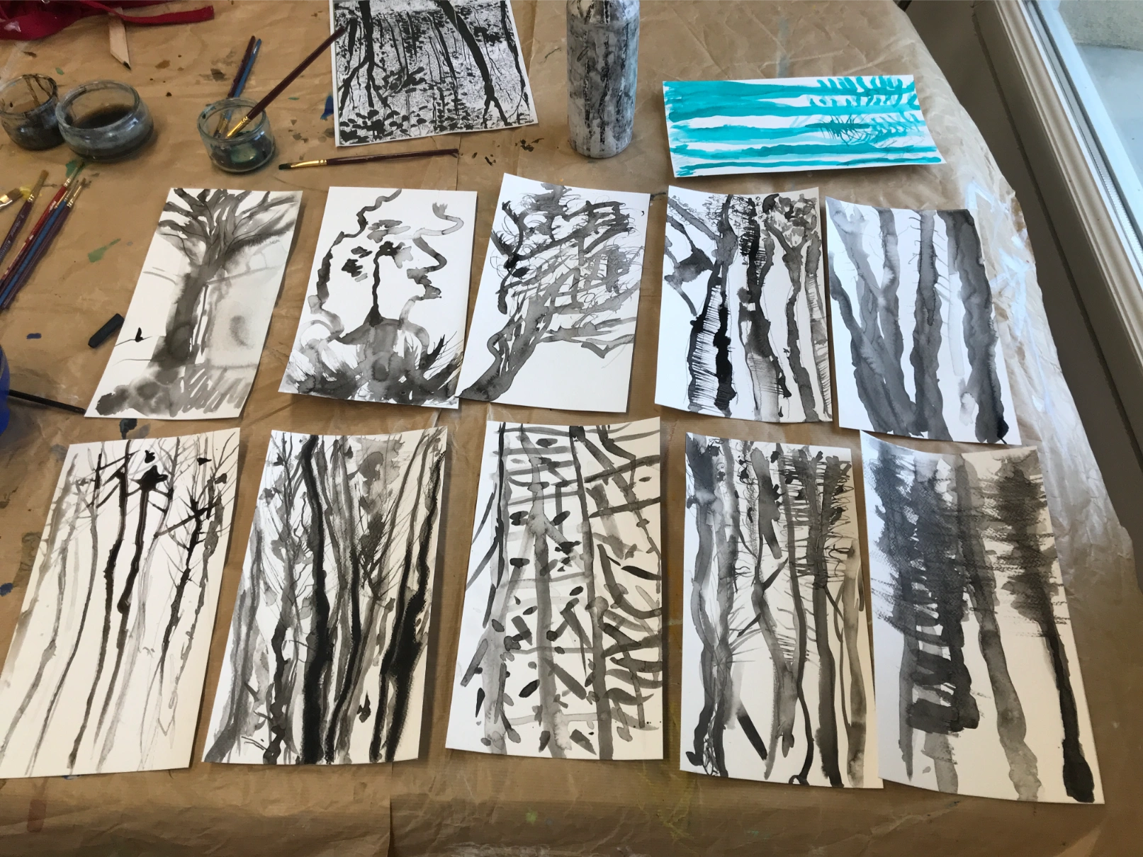 Ateliers d_art-thérapie à la Résidence de La Lande à Betton-Encre de chine 4