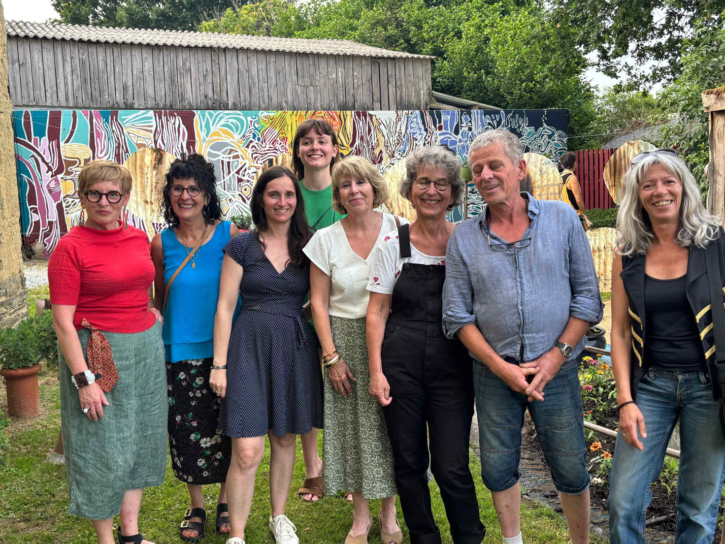 Photos artistes de gauche à droite Corinne Bienvenu, Danie Renou, Maëlle Bastard, Margot Denis, Dominique Jousset, Brigitte Delalande, Luc Bienvenu et Susana Bareto Dias