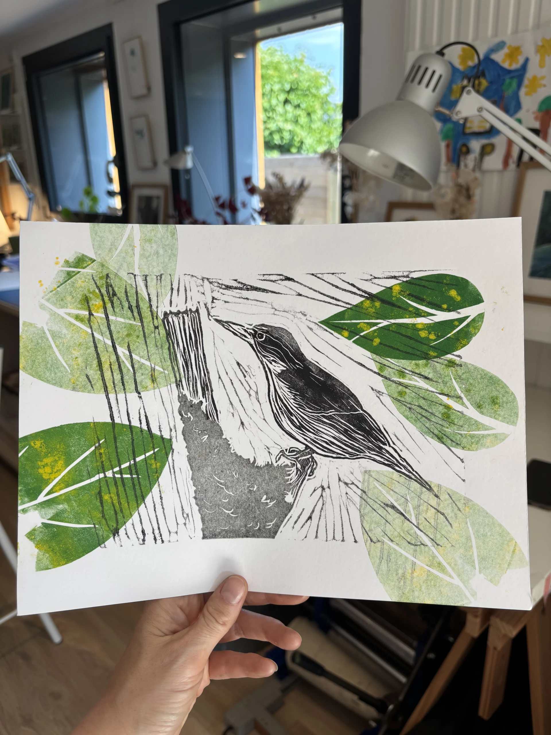 L'oiseau une fois imprimé