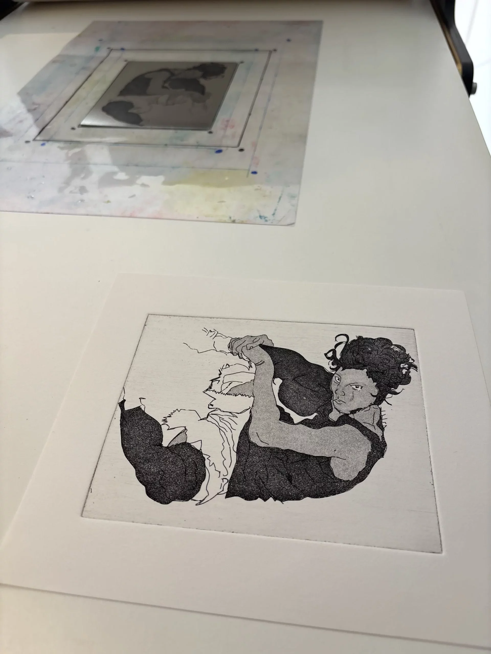 Impression sur papier, inspiration Egon Schiele